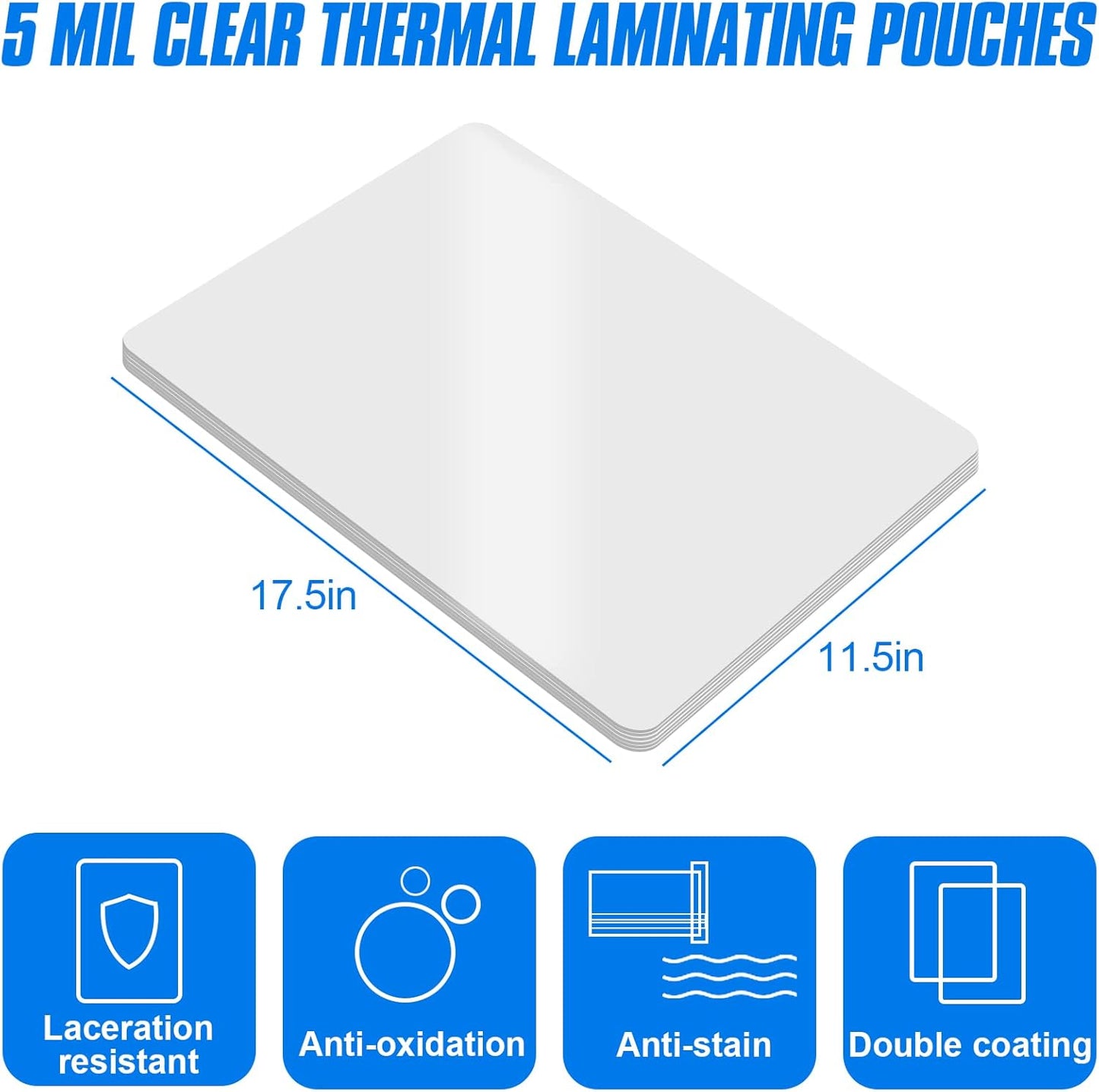 11 x 17 Thermal Laminating Pouches 5 mil