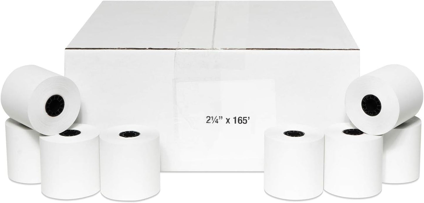 2 1/4 x 165 Thermal Paper Receipt Rolls, Pack of 5