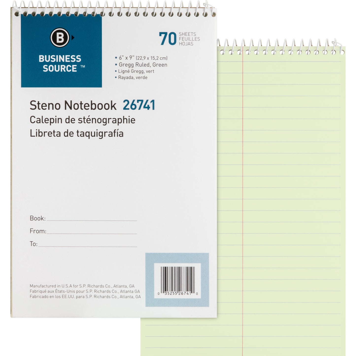 BS 26741 Steno Notebook, 6 x 9