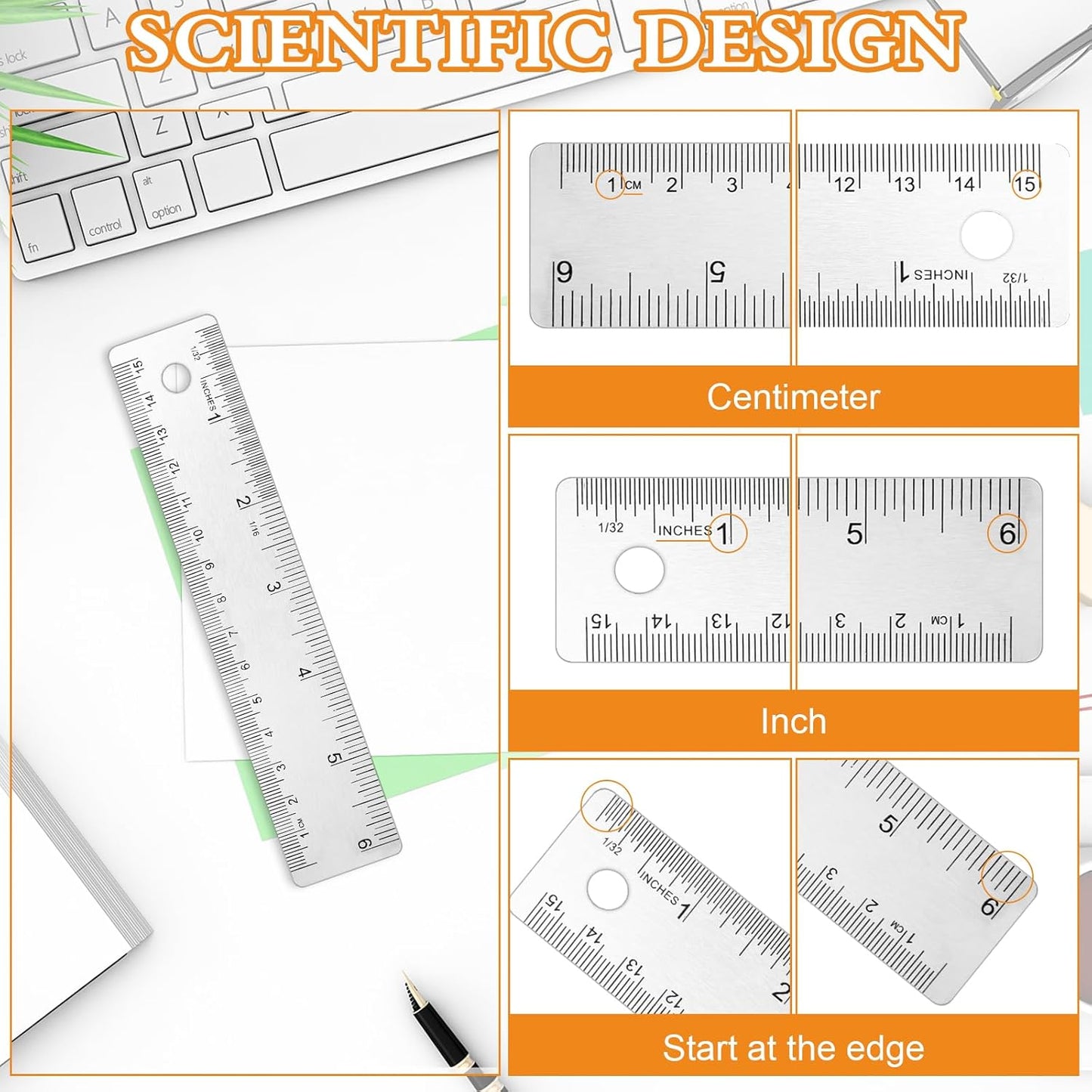6 inch Metal Ruler