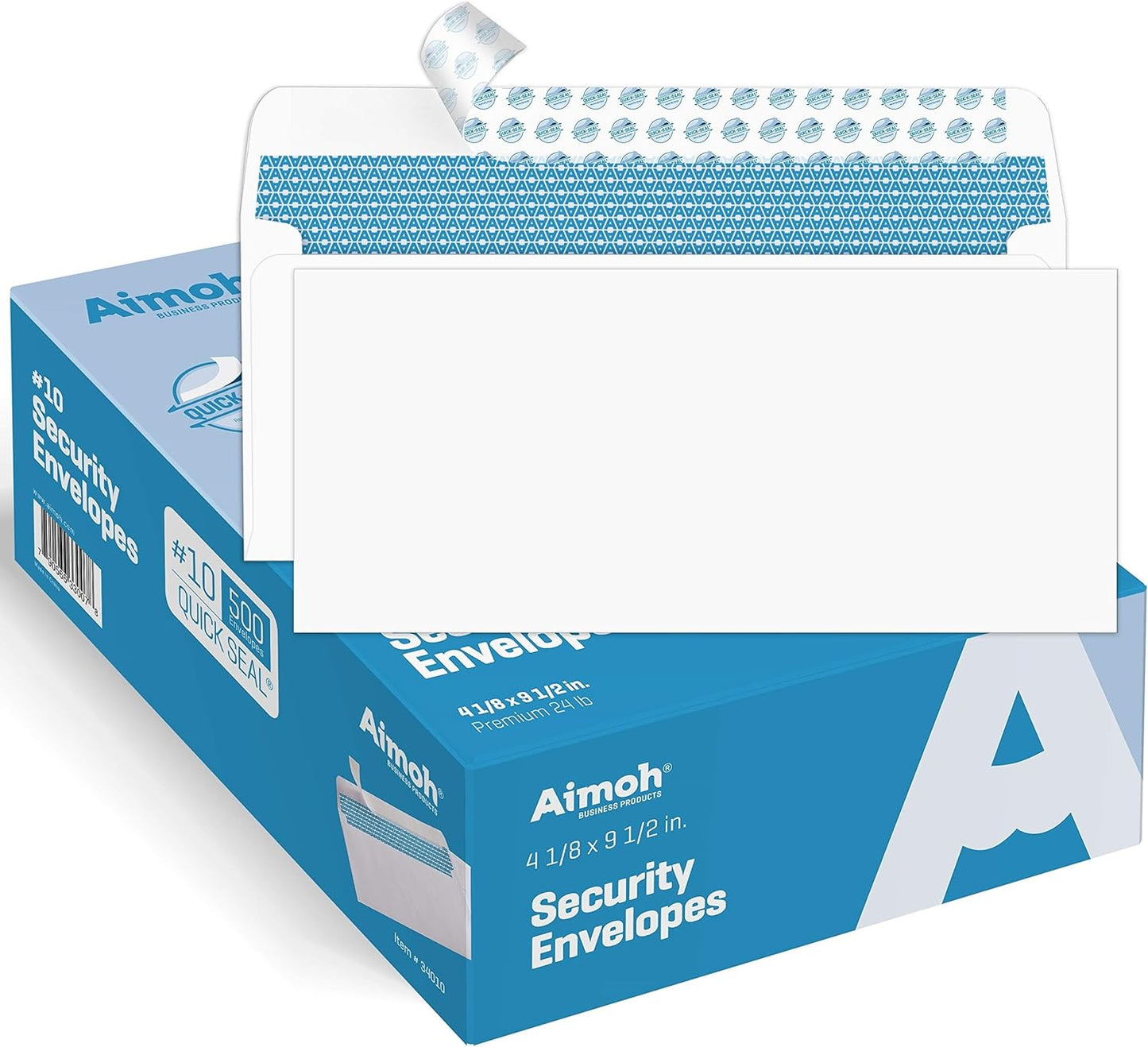 Aimoh #10 Security Self-Seal Envelopes 500 qty