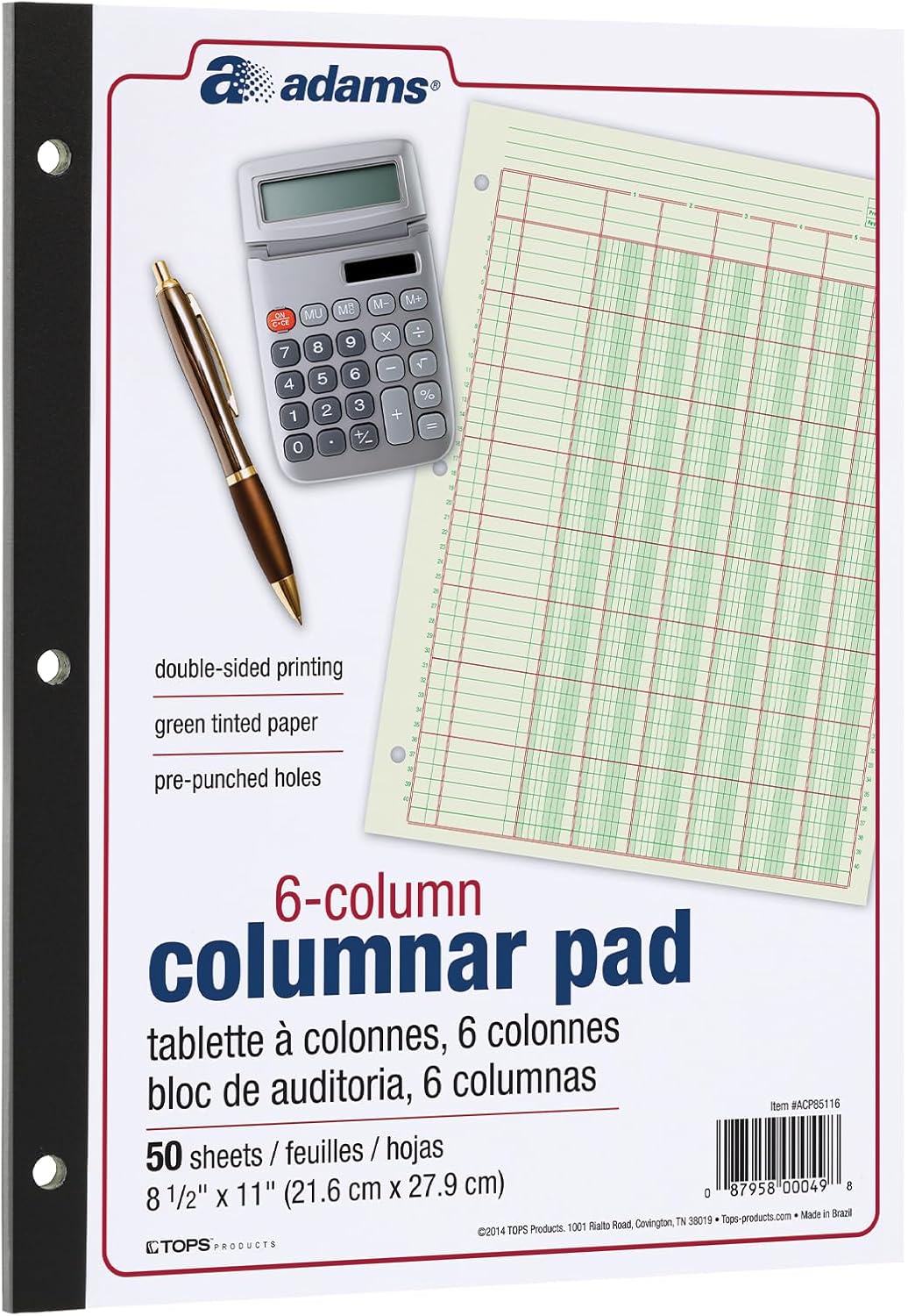 Adams® Analysis 6 Column Pad, Green