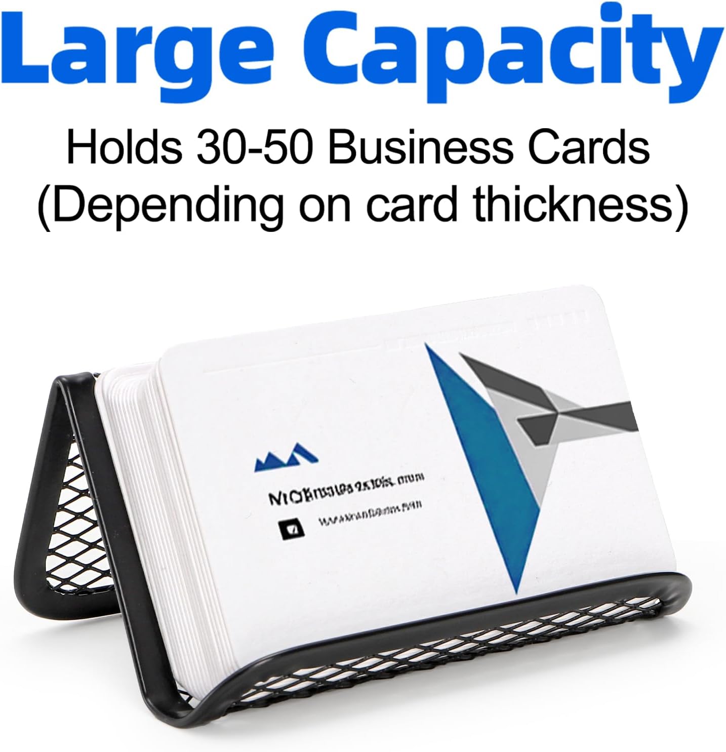 Business Card Holder, Black Metal Mesh
