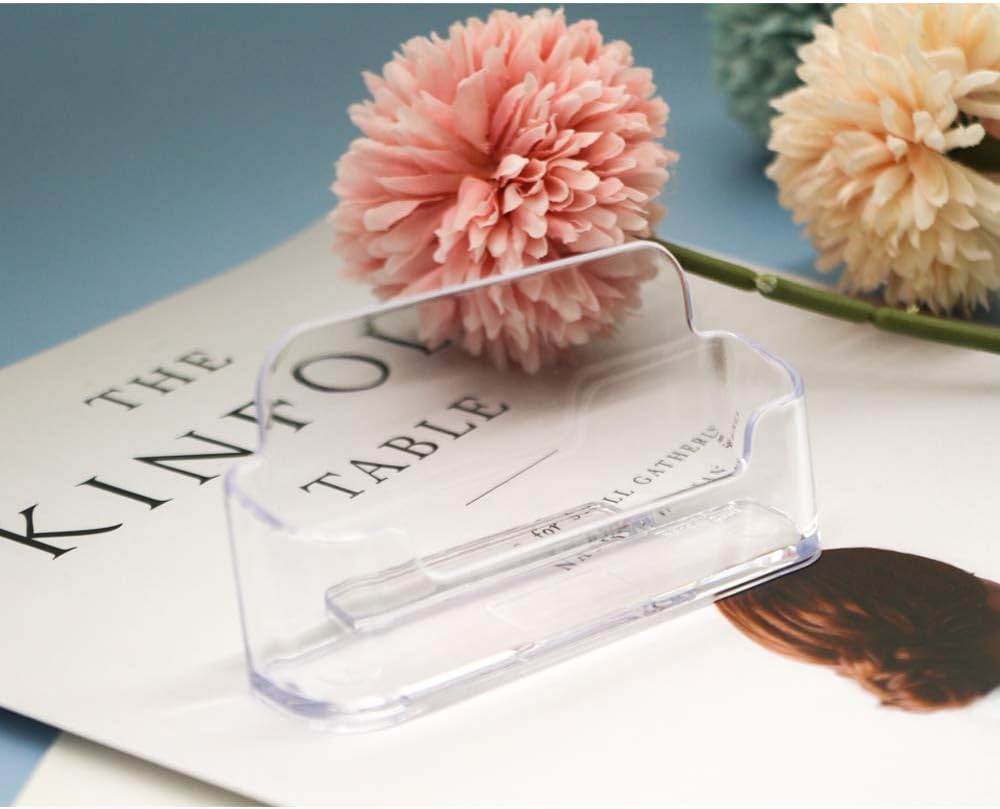 Clear Desktop Business Card Holder