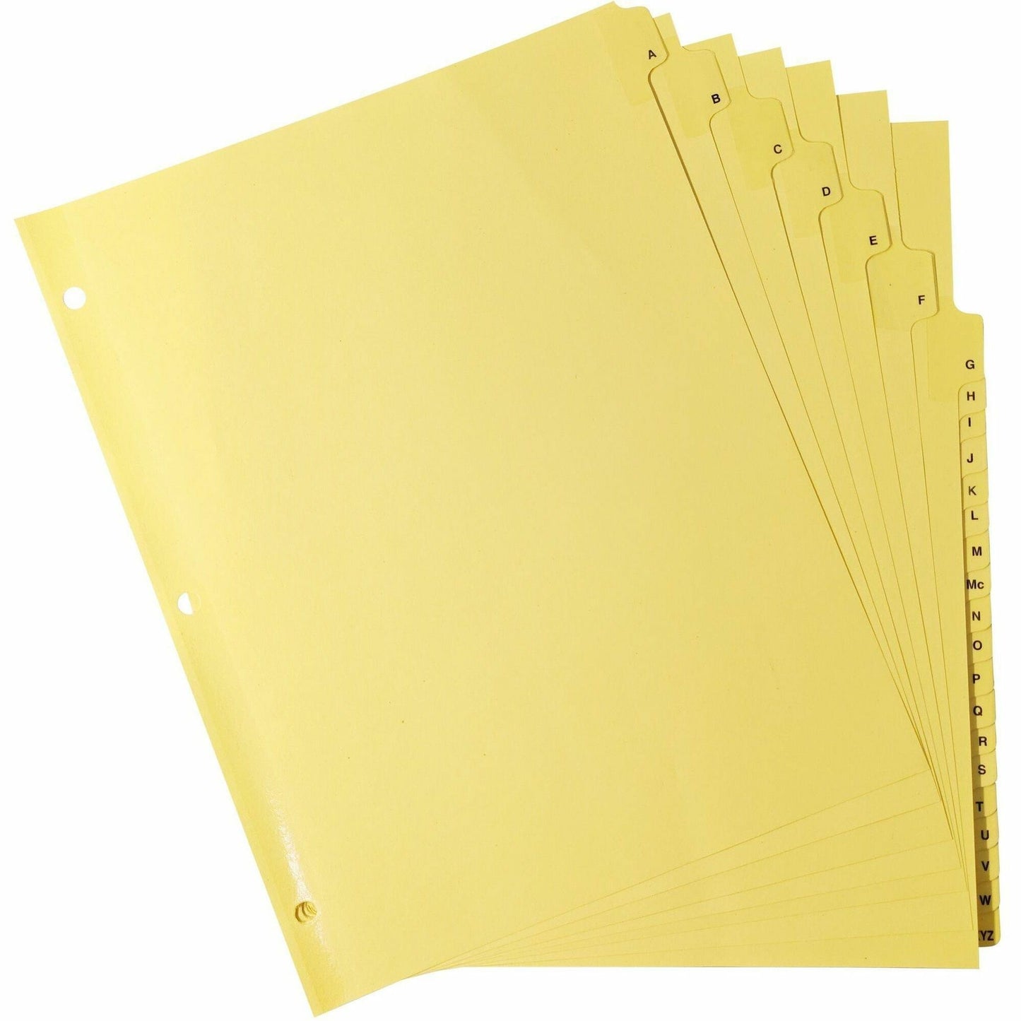 Ring Binder Indexes, Alphabetical