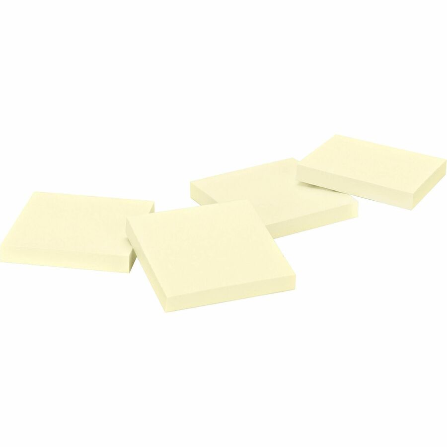 Business Source Yellow Repositionable Adhesive Notes