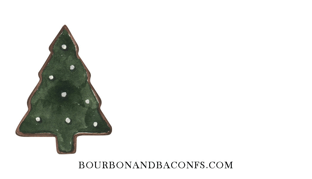 Christmas Evergreen Branch Happy Notes