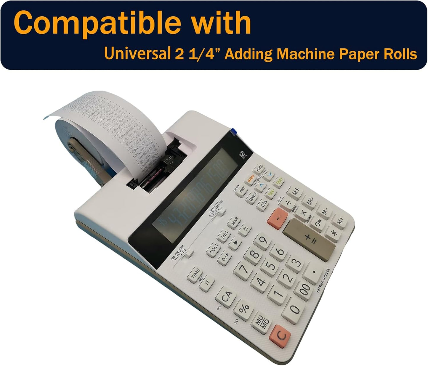 2 1/4 in x 150 ft Calculator / Adding Machine Paper Roll
