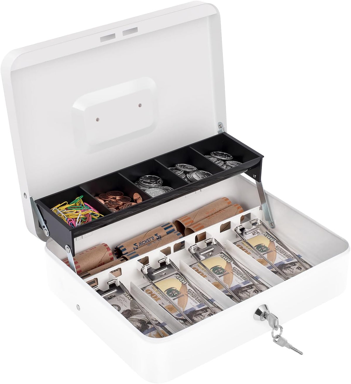 Cash Box with Lock Key