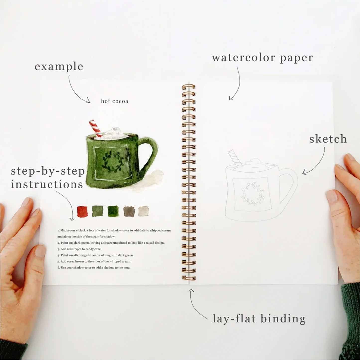 Emily Lex Christmas Watercolor Workbook