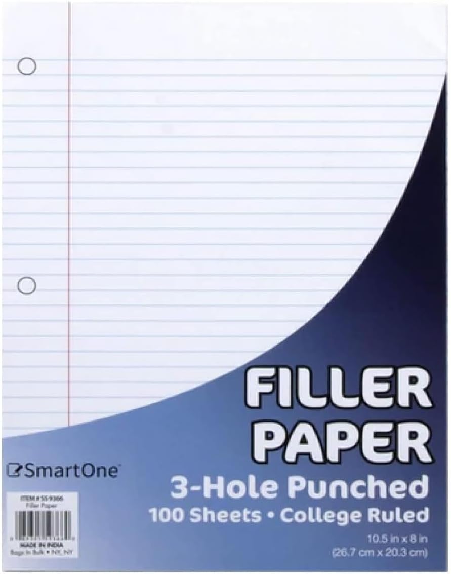 College Ruled Notebook Paper, 1 pack
