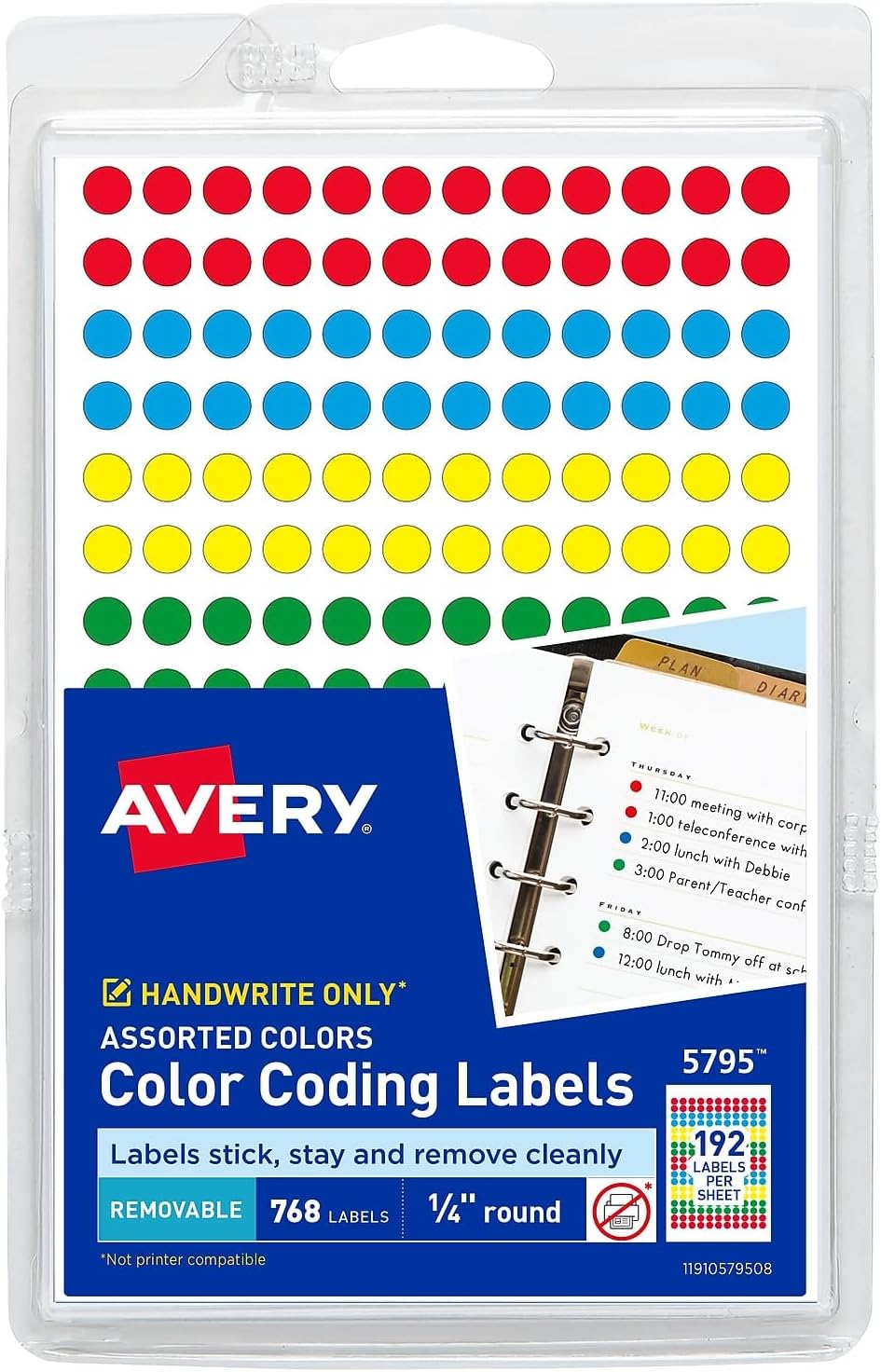Avery Color Coding Dots