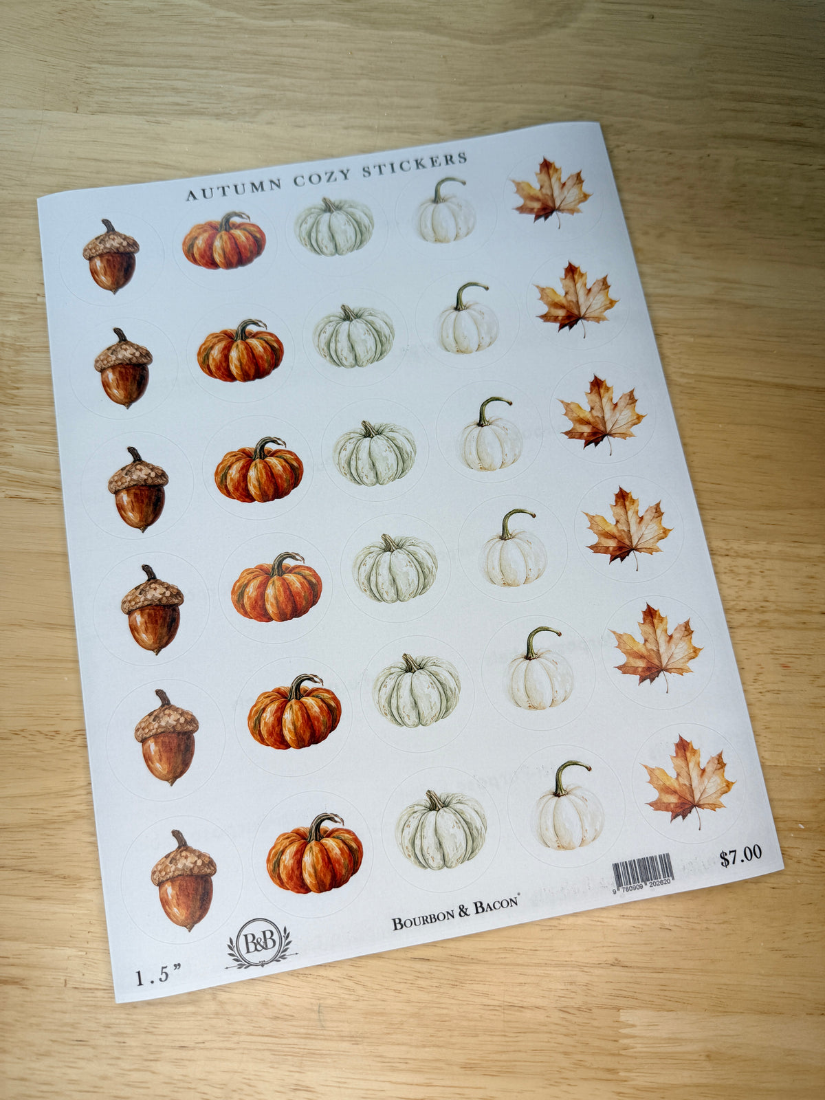 Autumn Cozy Cottage Stickers - 30 - 1.5" Round