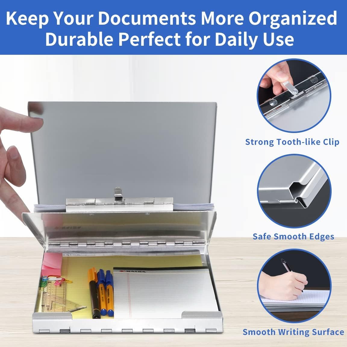 Aluminum Clipboard with Storage