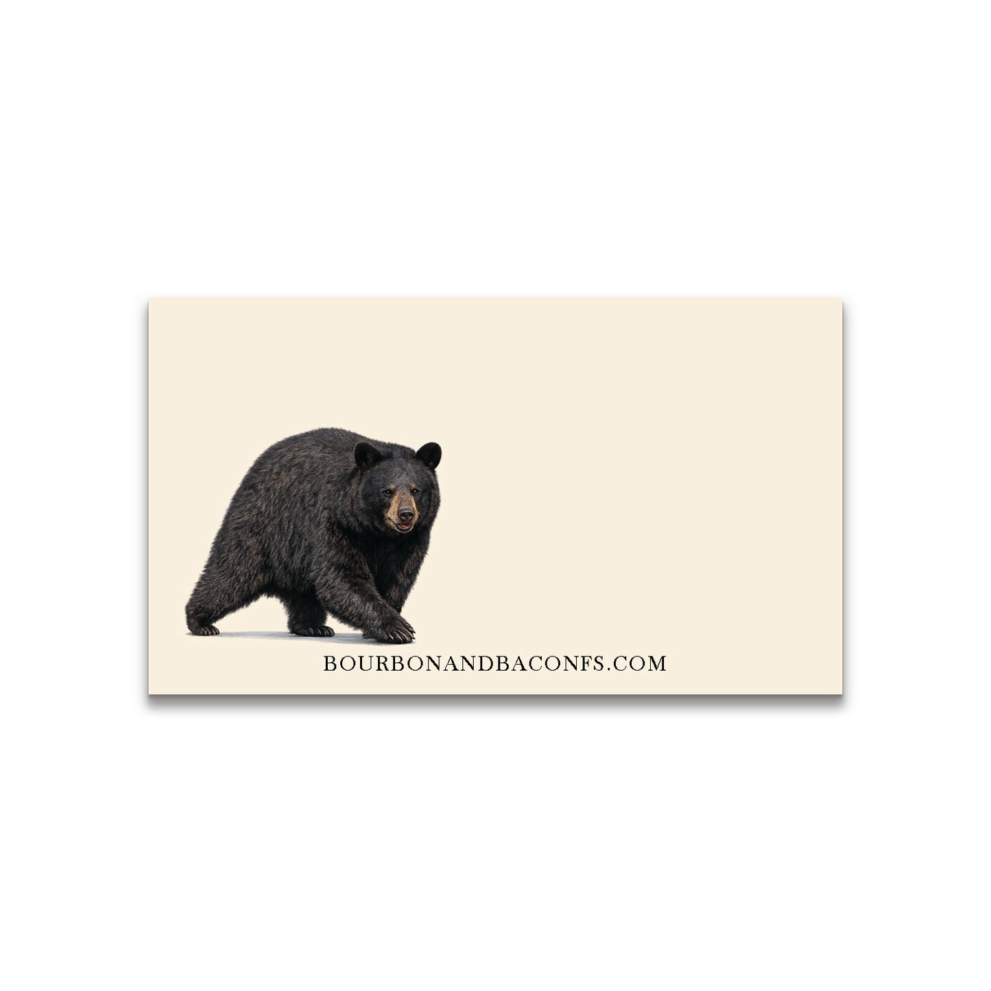 Mama Bear with Cubs Happy Note - 2" x 3.5" Clear Boxed Set of 30 Cards