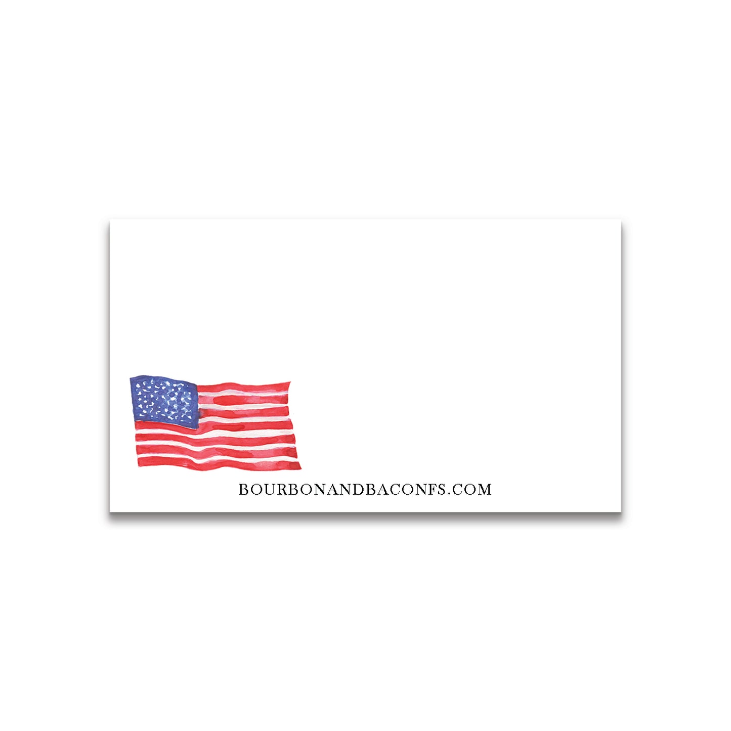 Patriotic Topiary Pot with Flags Happy Note Blank Double-Sided Business Size Card (Copy)