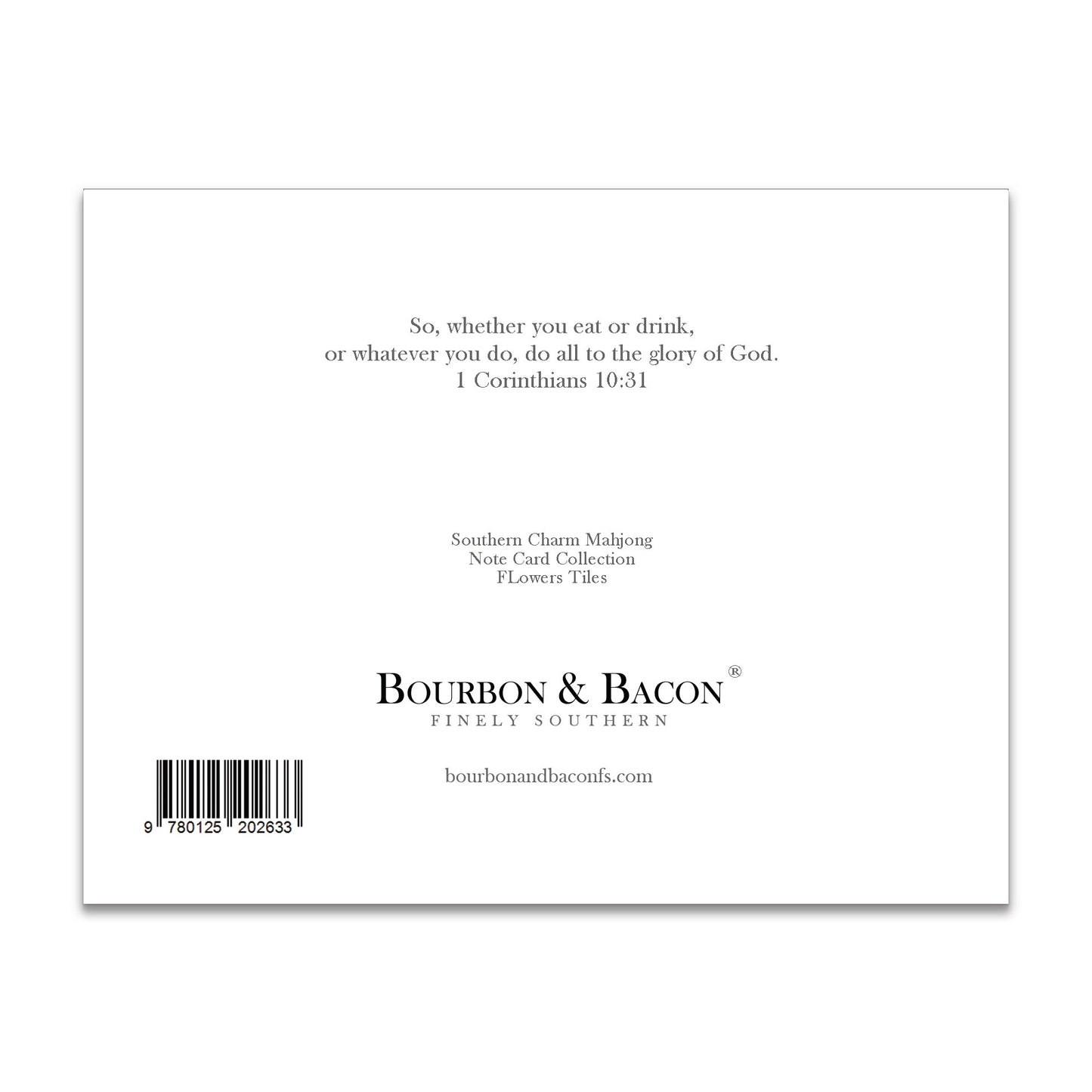 Southern Charm Mahjong Flowers Note Card