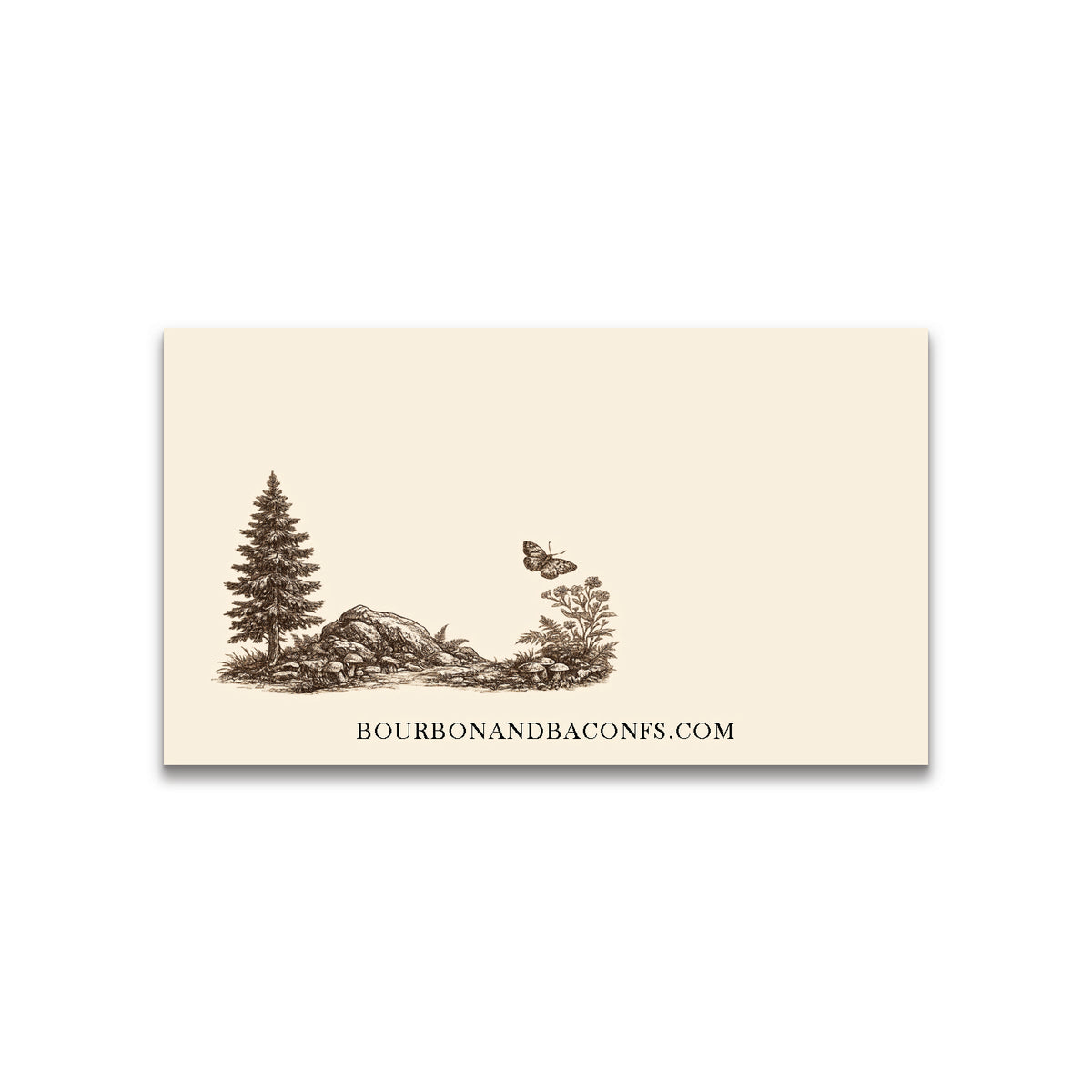 Squirrel Vintage Brown Ink Tiny Notes - 2" x 3.5" Clear Boxed Set of 30 - Place Cards - Gift Tags