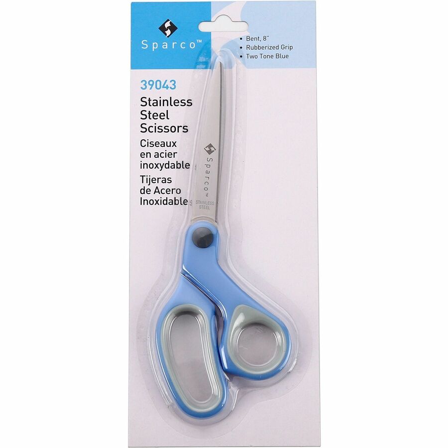 Sparco Bent 8" Multipurpose Scissors, Blue