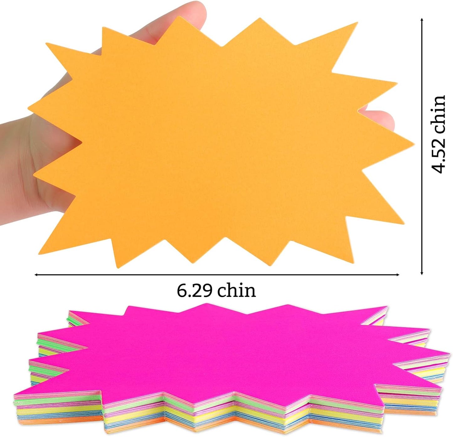 20 Starburst Neon Tags