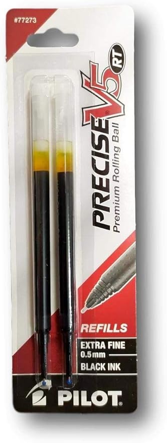 Pilot Precise V5 Refill, 0.5mm Black, 2pk