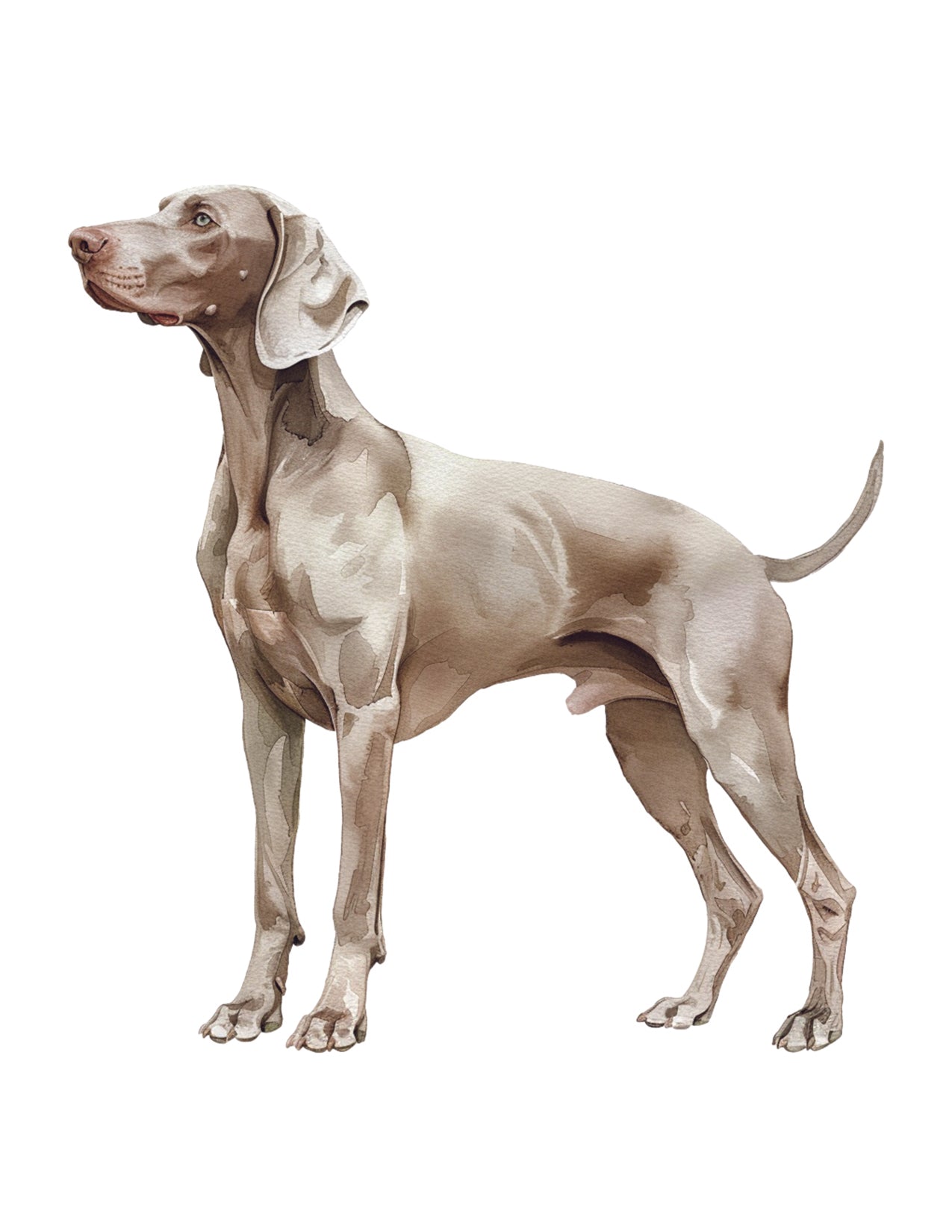 Dog figurine on a white background