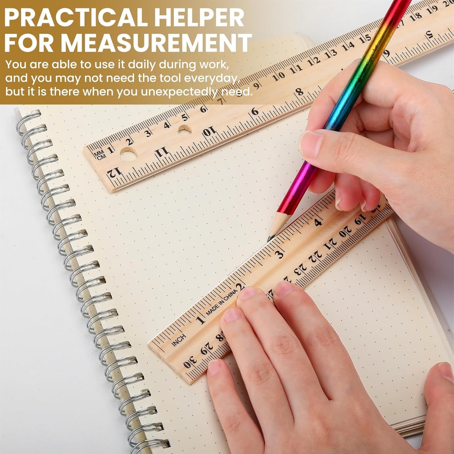 Amazing Spark 12" Wood Ruler