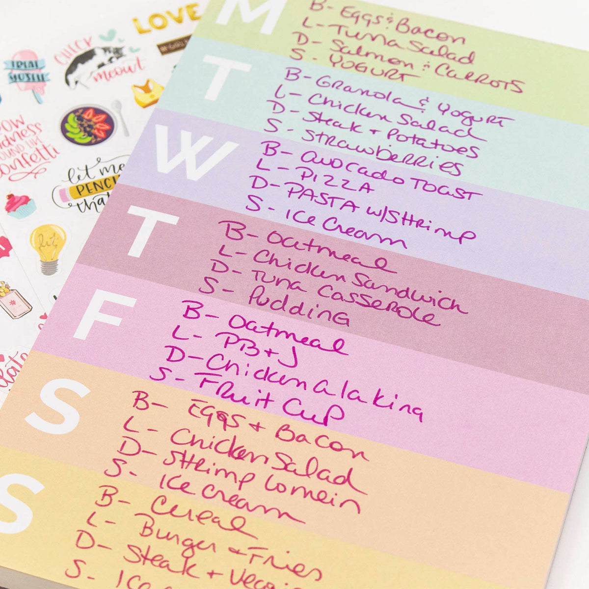 Rainbow Color Blocked Weekly Planning Pad 6x9 (TOP SELLING)
