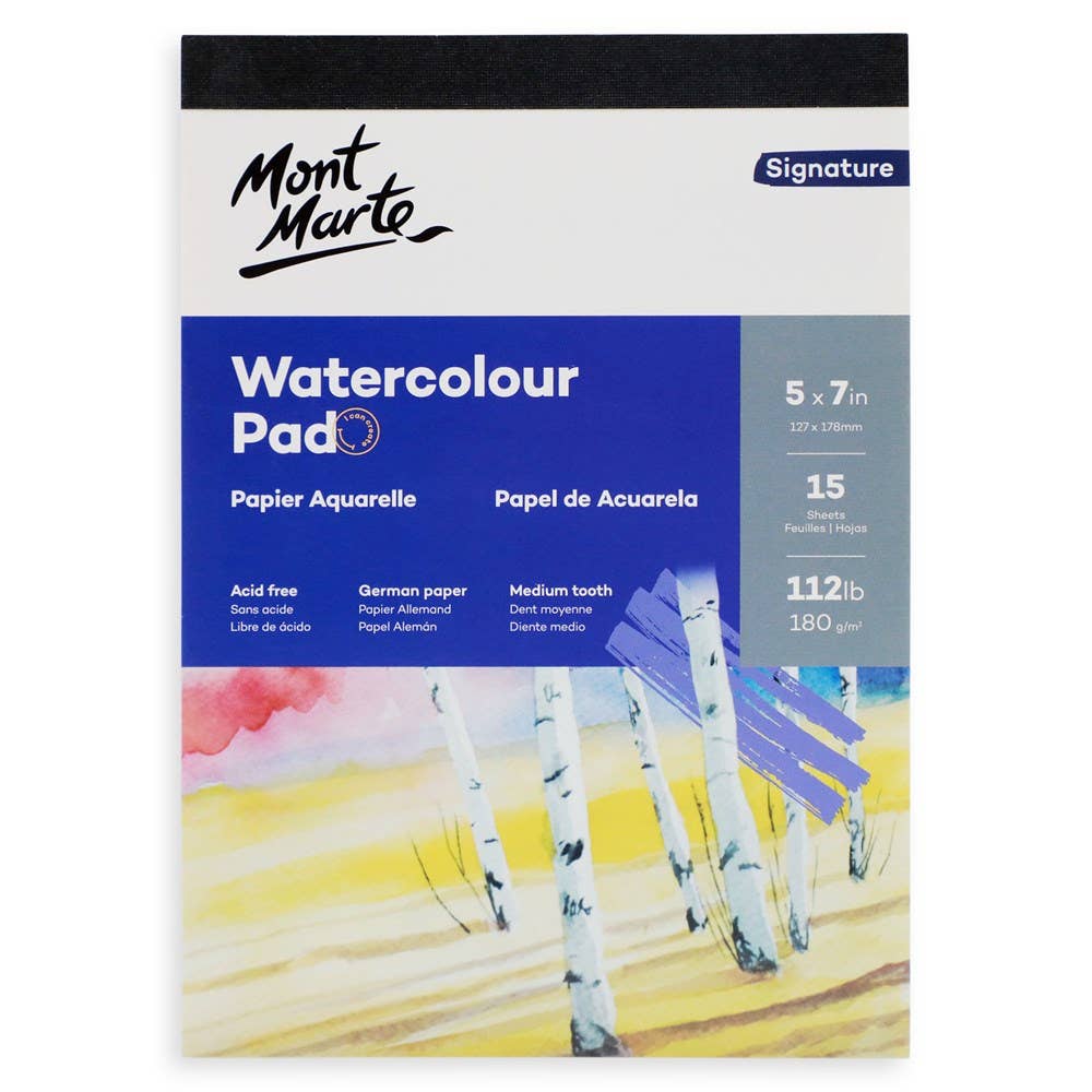 MM Watercolour Pad German Paper 5"x7" 180gsm