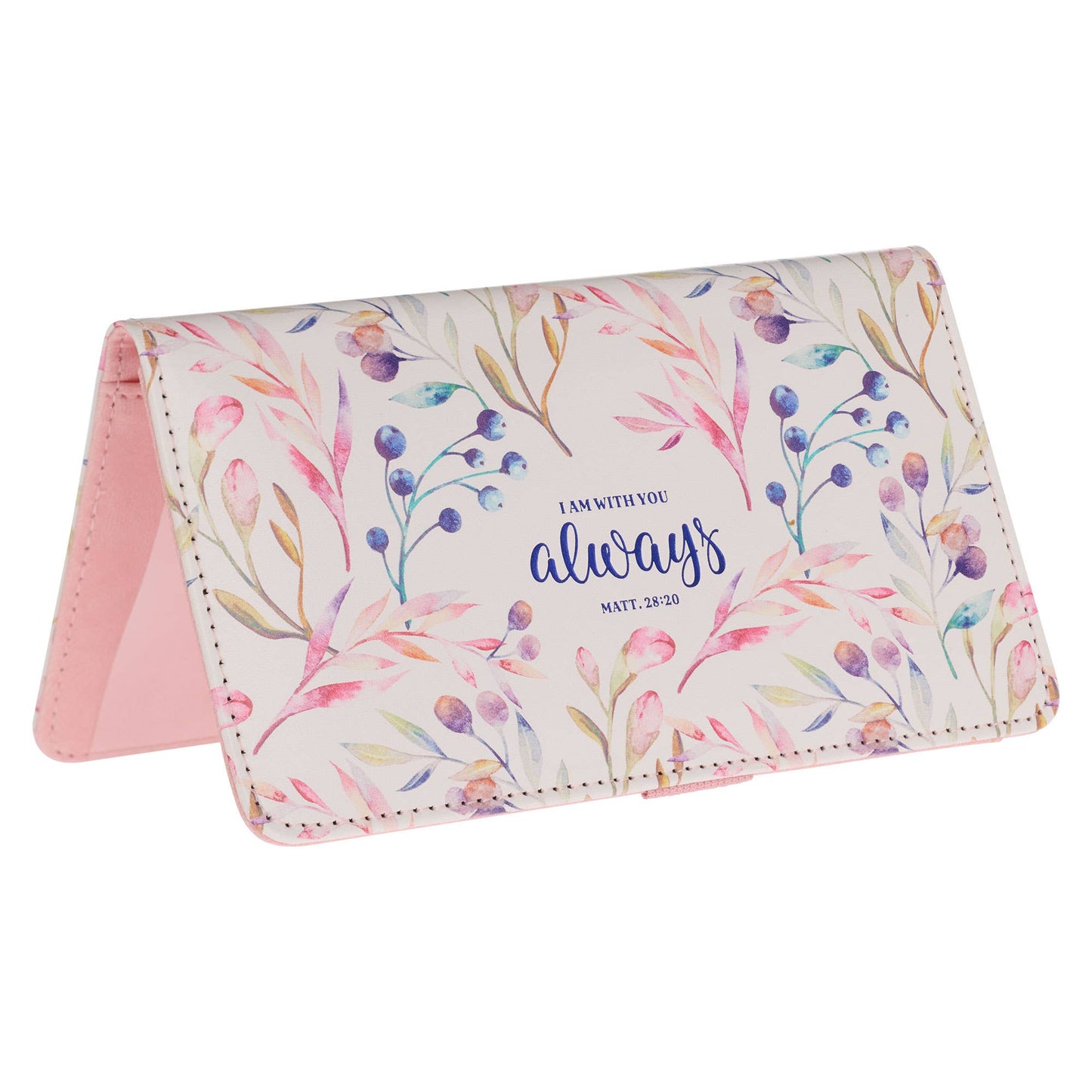 I Am With You Always Faux Leather Checkbook Cover - Matthew