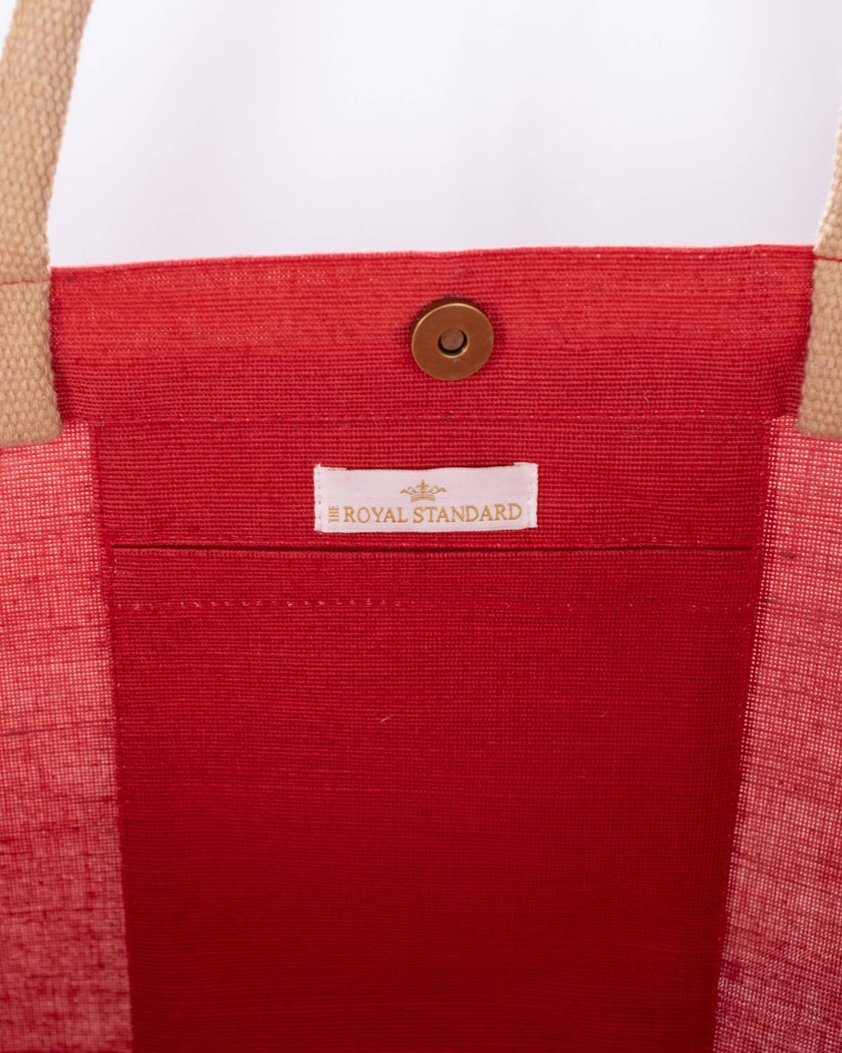 Merry Script Juco Carryall Tote Red/Gold 22x19x8
