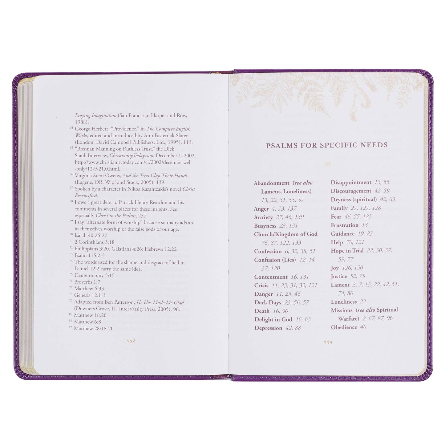 Devotional Praying the Psalms Faux Leather