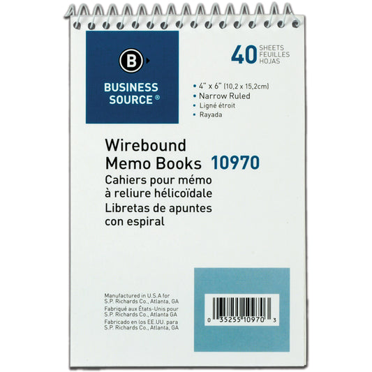 BS 10970  Wirebound Memo Book, 4 x 6