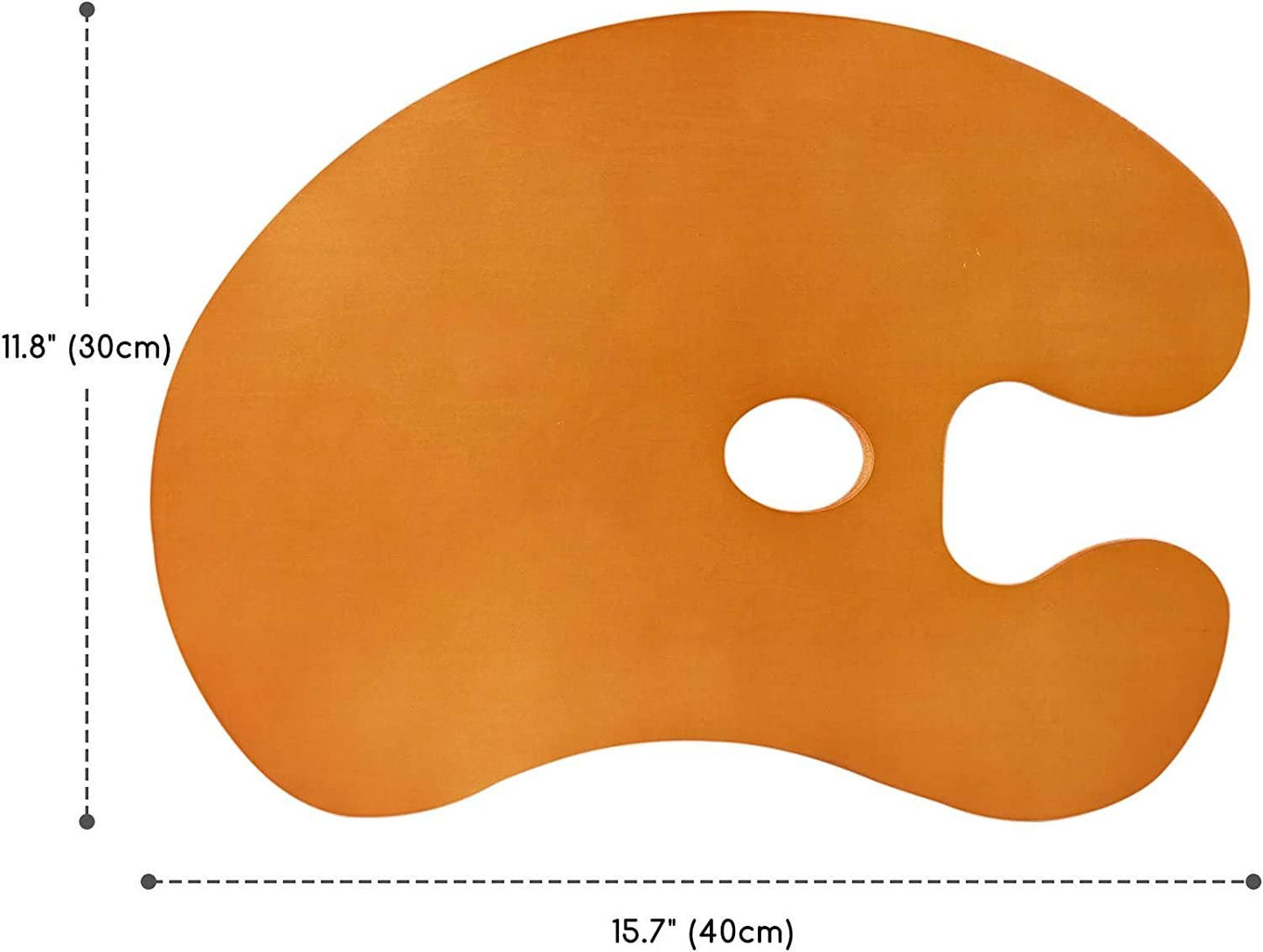 MEEDEN Wood Paint Palette Oil Finished, Acrylic Paint Palette 15.7"x11.8", Oil Paint Palette, Painting Palette, Art Palette, Artist Palette with Ergonomic Large Thumb Hole, Oval Shape