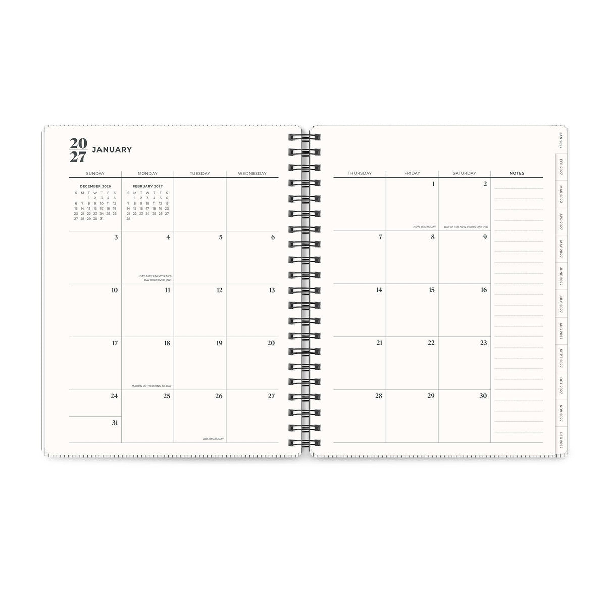 2027 Midnight Black Baxter Planner