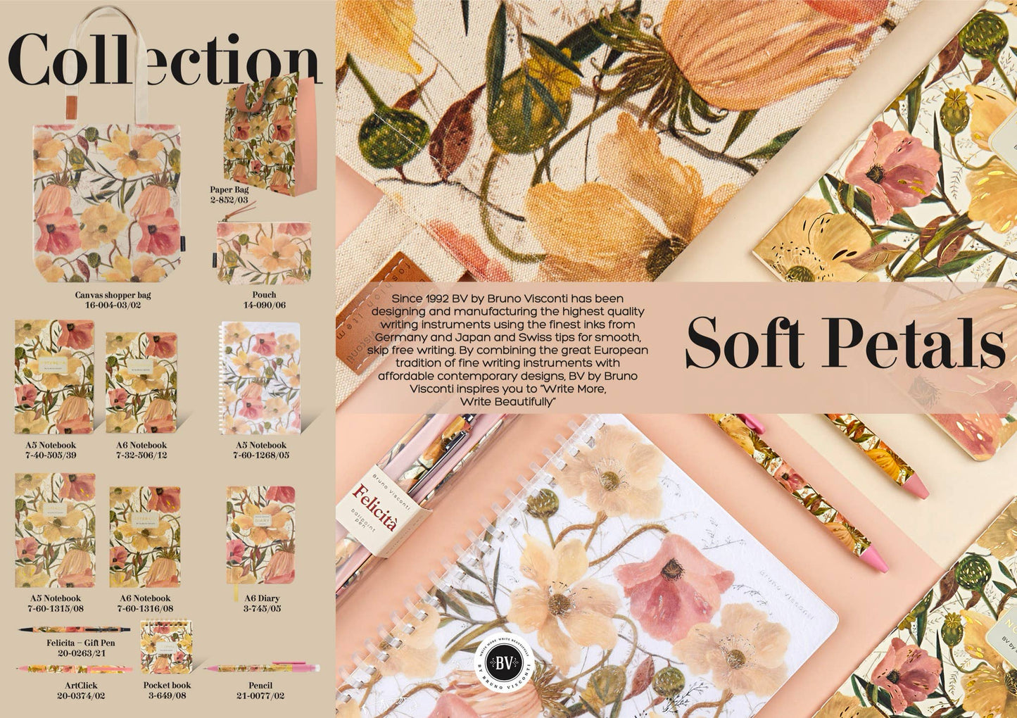 A7 Tear-Away Notepad  - Soft Petals