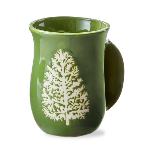 Evergreen Handwarmer Mug Stoneware Green