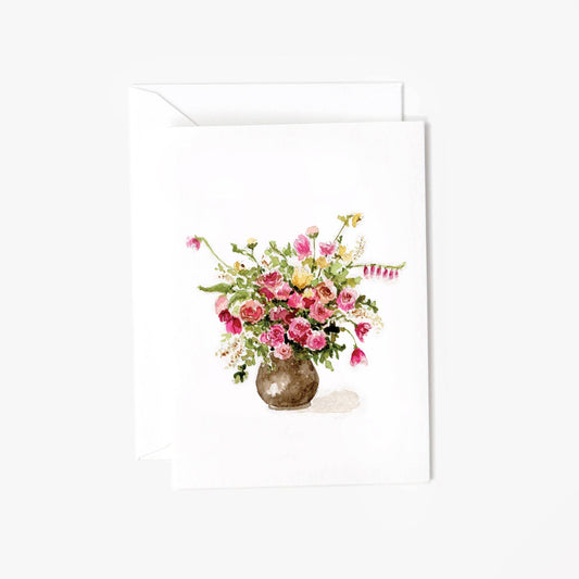 Rose bouquet Mini Enclosure Notecard