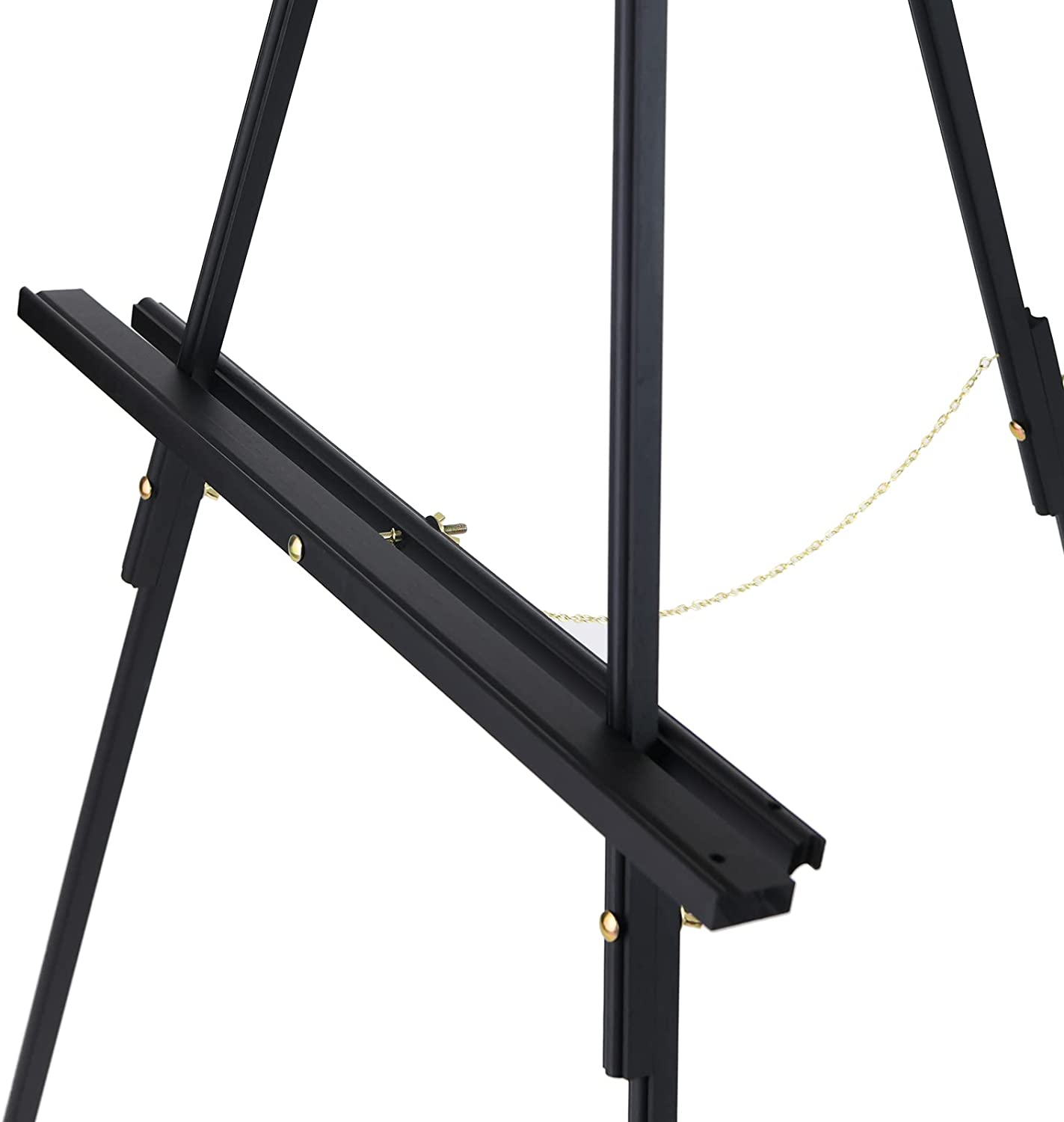 MEEDEN Beech Wood Display Wedding Easel Stand, Max Height 64'' Holds Up to 40"/11lb, Walnut Wooden A-Frame Tripod Studio Artist Floor Easel for Wedding Sign, Poster, Canvas, Show, Presenting