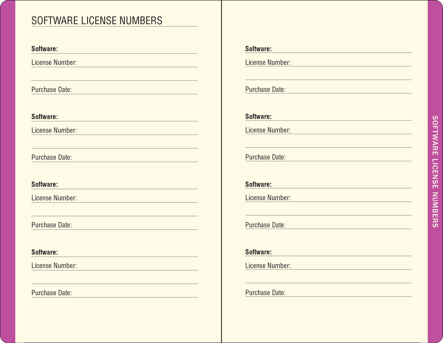 Galaxy Internet Address & Password Logbook