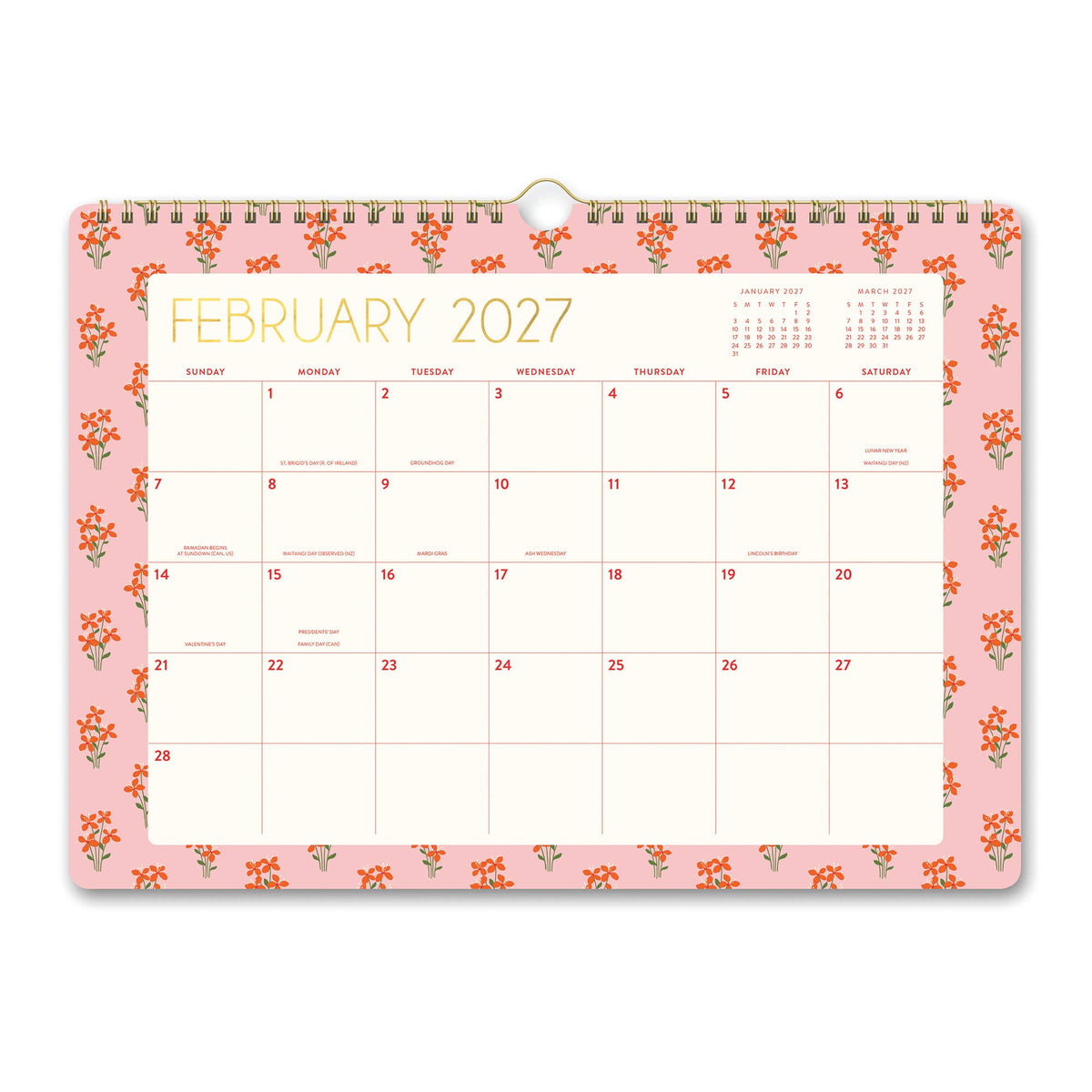 2027 Secret Garden Deluxe Wall Calendar