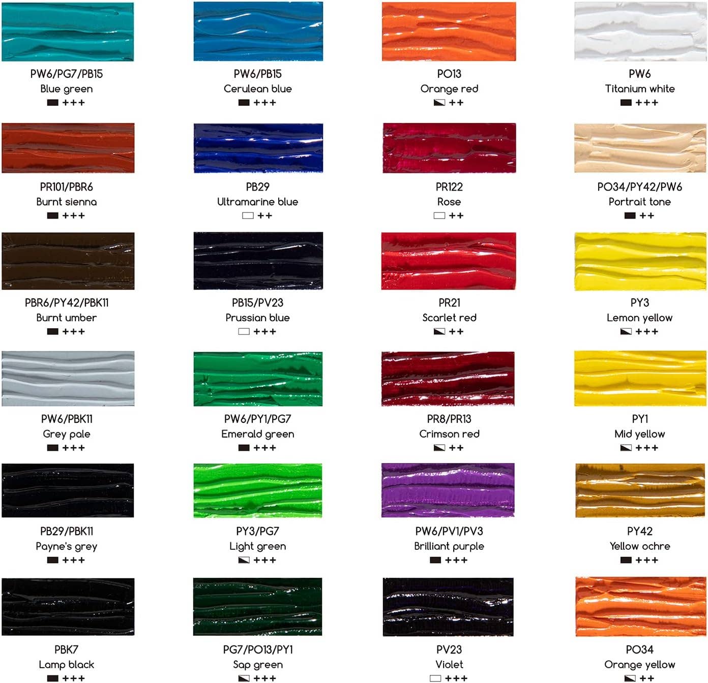 MEEDEN Oil Paint Set, Non-Toxic 24 x 22ml/0.74oz Oil Paints for Canvas Painting
