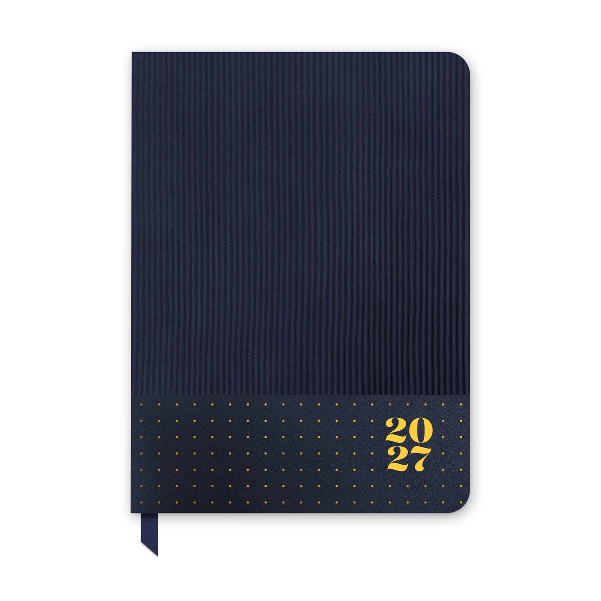 2027 Dots on Navy Medium Dual-Textured Planner