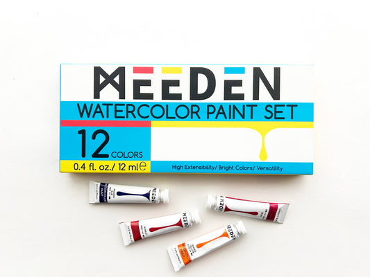 12-Color Watercolor Tube Paint Set Premium Art Supplies