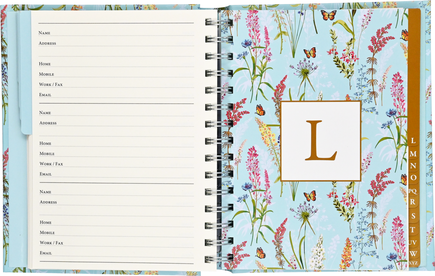 Blooms & Butterflies Large Address Book