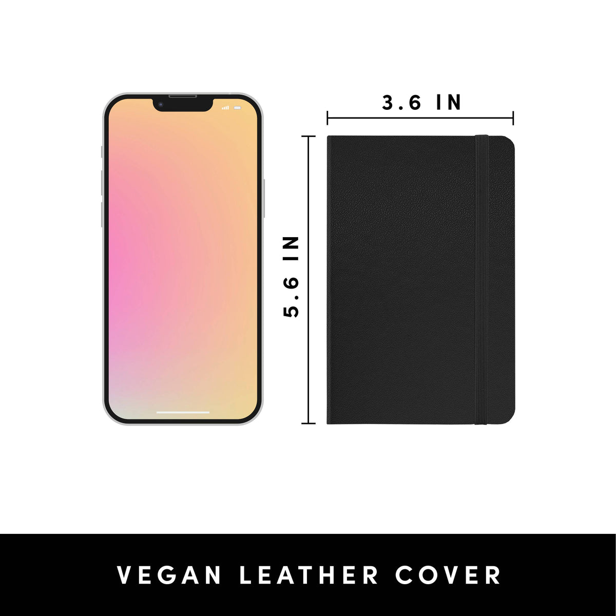 Paperage Pocket Size Casebound Lined Journal Notebook