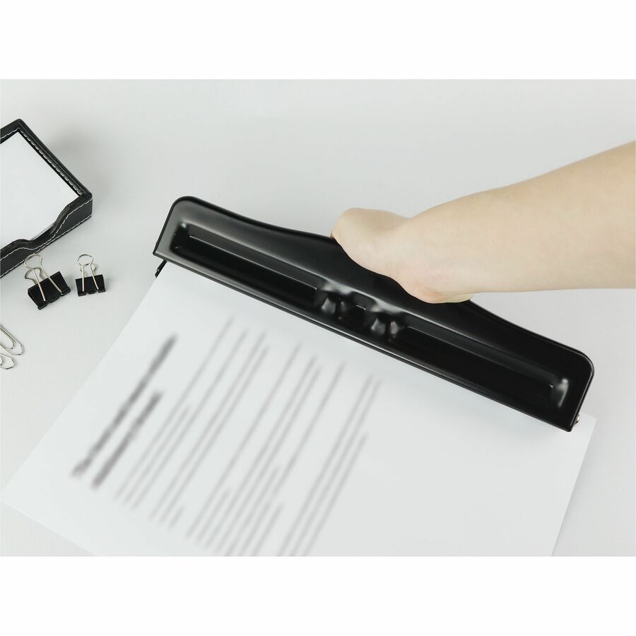 Business Source 3-Hole Adjustable Paper Punch