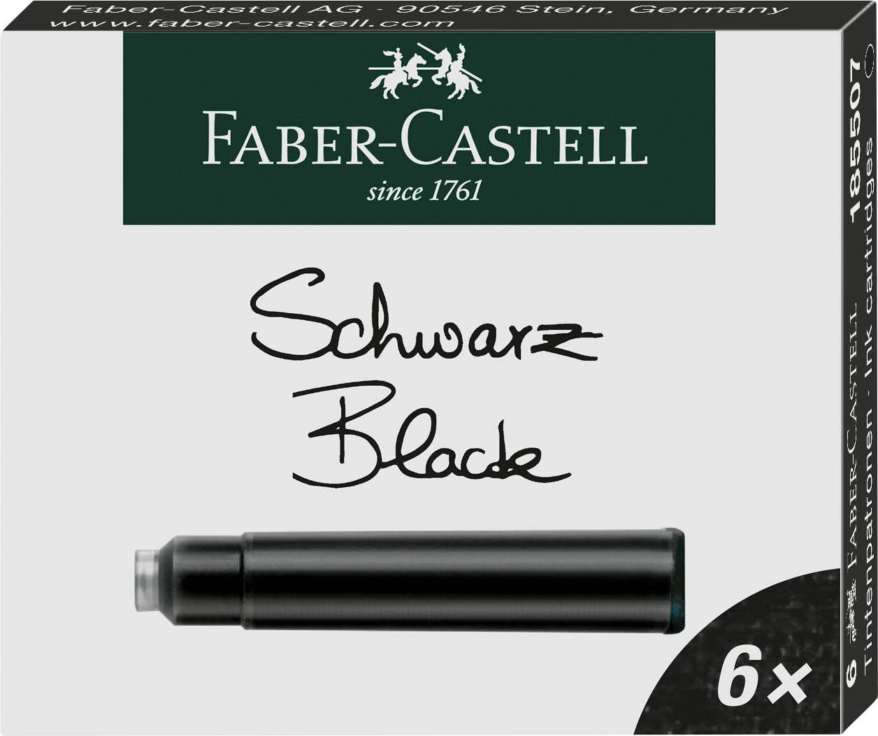 Fountain Pen Ink Cartridges, Box/6 Available in 3 Colors