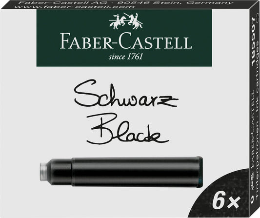 Fountain Pen Ink Cartridges, Box/6 Available in 3 Colors