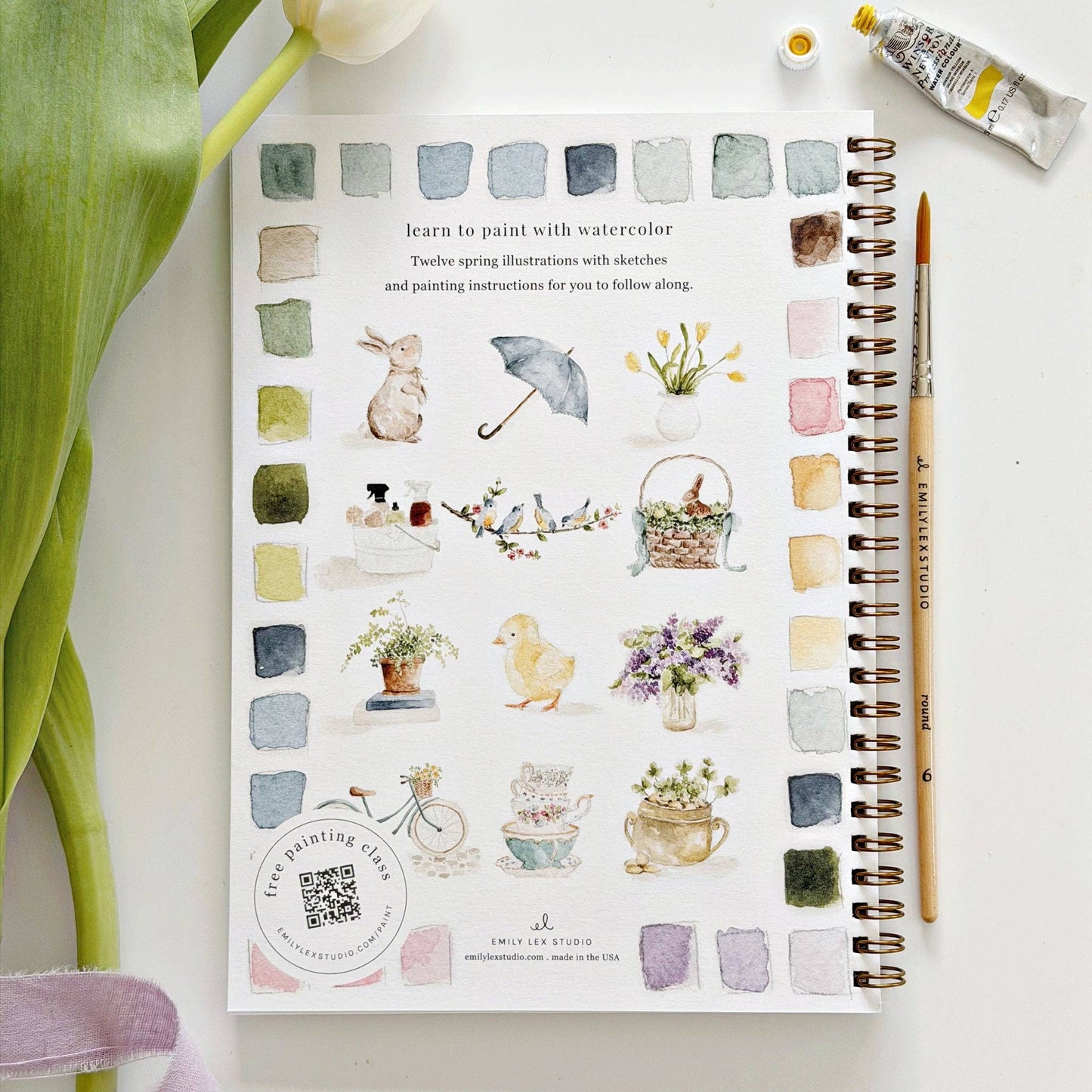 Emily Lex Spring Watercolor Workbook